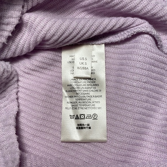 Free People frost lavender cross-over ribbed knit top Size S - Picture 7 of 8